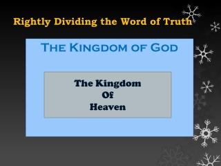 Rightly Dividing the Word of Truth