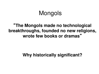 Mongols