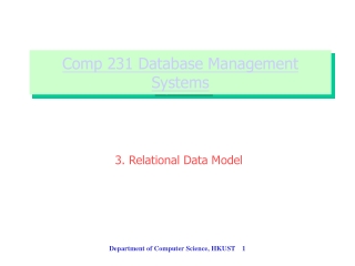 Comp 231 Database Management Systems