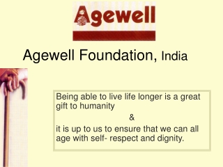 Agewell Foundation, India