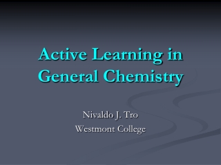 Active Learning in General Chemistry