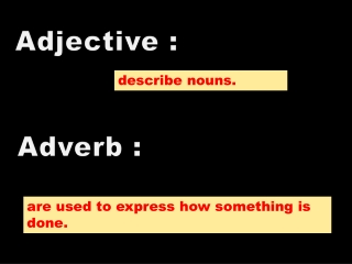 Adjective :