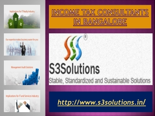 Income Tax Consultants Bangalore