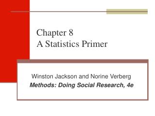 Chapter 8 A Statistics Primer
