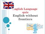 English Language quiz