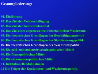 Gesamtgliederung: