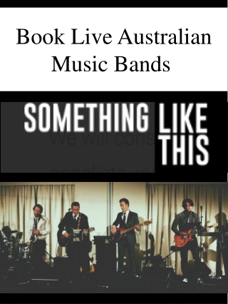 Book Live Australian Music Bands