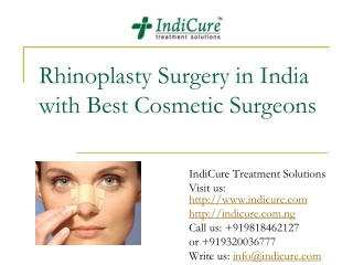 Rhinoplasty in India with best Cosmetic Surgeons
