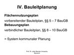 IV. Bauleitplanung