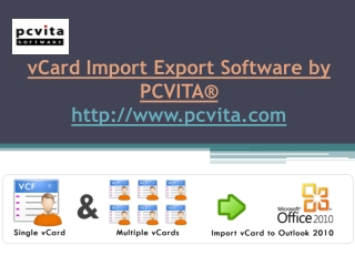 Import Contacts to Outlook from vCard