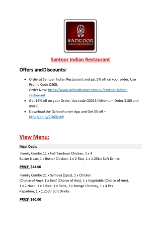 Santoor Indian Restaurant-Newington - Order Food Online