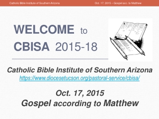 WELCOME to CBISA 2015-18