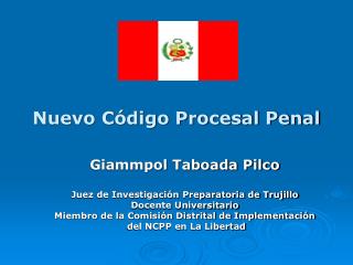 Nuevo Código Procesal Penal