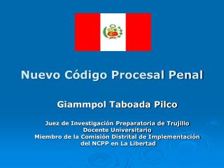 Nuevo Código Procesal Penal