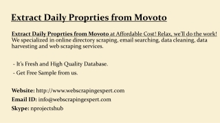 Extract Daily Proprties from Movoto