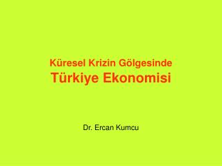 Küresel Krizin Gölgesinde Türkiye Ekonomisi