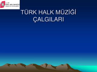 TÜRK HALK MÜZİĞİ ÇALGILARI