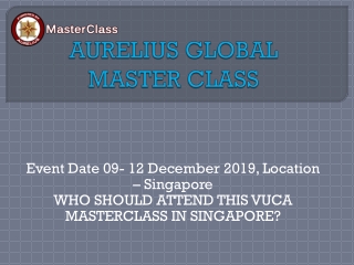 VUCA Masterclass in Singapore