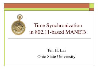 Time Synchronization in 802.11-based MANETs