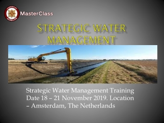 Strategic Water Management Training Course