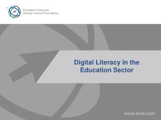 Digital Literacy in the Education Sector