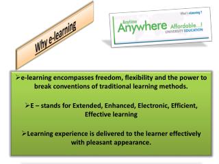Why e-learning