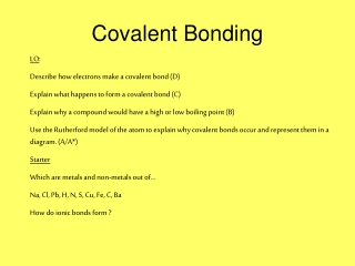 Covalent Bonding