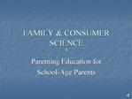 FAMILY CONSUMER SCIENCE