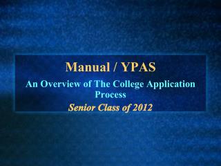 Manual / YPAS