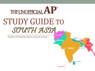 AP World Study Guide to South Asia