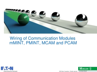 Wiring of Communication Modules mMINT, PMINT, MCAM and PCAM