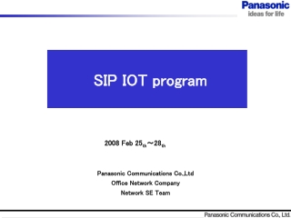 SIP IOT program