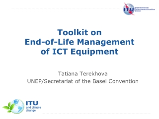 Toolkit on End-of-Life Management of ICT Equipment