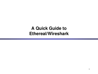 A Quick Guide to Ethereal/Wireshark