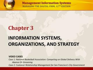 INFORMATION SYSTEMS, ORGANIZATIONS, AND STRATEGY