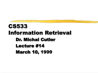 CS533 Information Retrieval