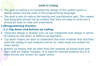 (Unit-4) Coding
