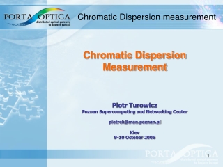 Chromatic Dispersion measurement