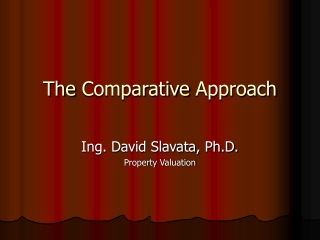 The Comparative Approach