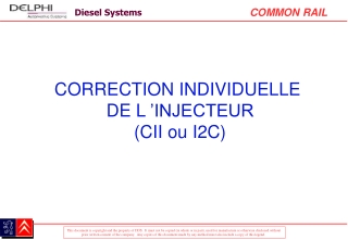 CORRECTION INDIVIDUELLE DE L ’INJECTEUR (CII ou I2C)