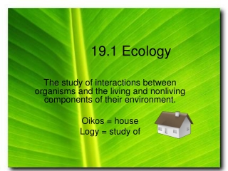 19.1 Ecology