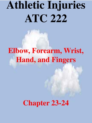 Athletic Injuries ATC 222