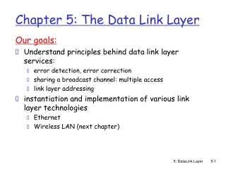 Chapter 5: The Data Link Layer