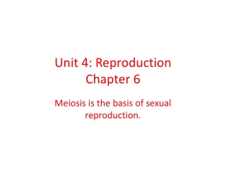 Unit 4: Reproduction Chapter 6
