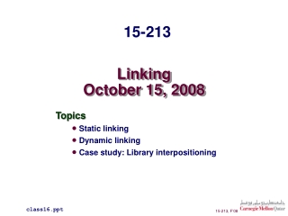 Linking October 15, 2008