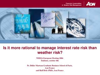 Is it more rational to manage interest rate risk than weather risk?