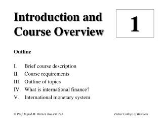 Introduction and Course Overview