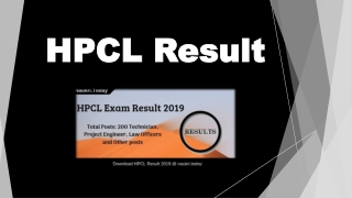 HPCL Result 2019 & Cut Off For Project Engineer, Technician & Other Post