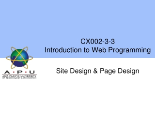 CX002-3-3 Introduction to Web Programming