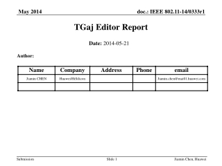 TGaj Editor Report